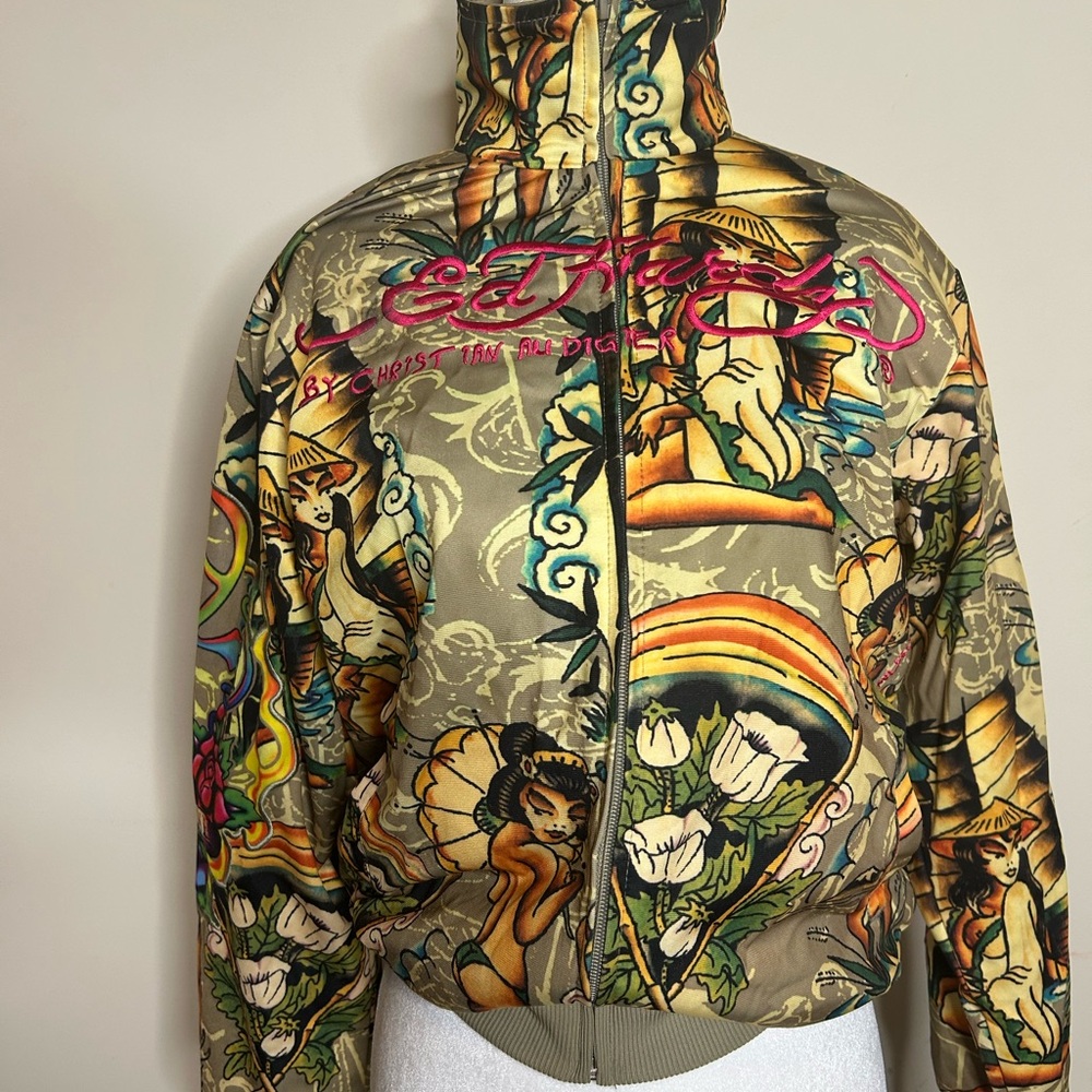 Ed Hardy Multicolor Graphic Hoodie